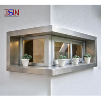 Ventana Comercial de Aluminio y Plástico con Doble Acristalamiento, Resistente a Impactos, con Rotura de Puente Térmico y Marco Delgado, Eficiente Energéticamente