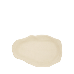 Piatto Piatto Astratto Crema Oyster 23x15cm - Product Image 1