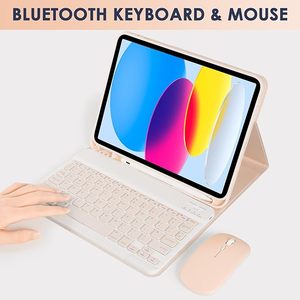 Étui clavier Bluetooth rétroéclairé multi-angles avec emplacement pour stylet pour <span class=keywords><strong>iPad</strong></span> 10e génération <span class=keywords><strong>10</strong></span>,9 pouces, coque de protection fine - Product Image 5