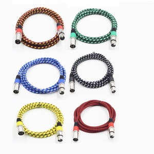 Micro mic cáp XLR 3pin vá chì cân bằng Nam sang nữ cắm DMX Cáp đa màu XLR 3 Lõi cáp - Product Image 5