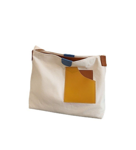 Bolsa de Lona Retro de Gran Capacidad para Mujer, Nueva Bolsa de Compras de Estilo Coreano con Correas de Colores - Product Image 2