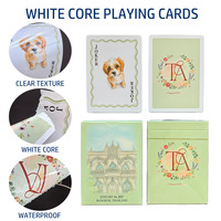 Cartes à Jouer Personnalisées 63x87mm Noyau Blanc Thème Personnalisé Attraction Touristique Animaux de Compagnie Mariages DIY OEM Vente en Gros