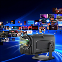 Projecteur Yinzam HY320 Android 13, résolution native 1080P, WiFi 6, correction automatique de la distorsion trapézoïdale, projecteur intelligent portable, projecteur vidéo pour cinéma maison, compatible 4K max.
