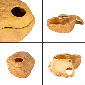 REPTIZOO Cueva de Escondite para <span class=keywords><strong>Reptiles</strong></span> 3 en 1, Cueva de Atracción para Serpientes, Pitones Reales, Geckos y <span class=keywords><strong>Reptiles</strong></span> ERS28S - Product Image 6