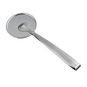 Cuillère-filtre 2 en 1 en acier inoxydable, cuillère-filtre à huile, cuillère passoire en acier inoxydable - Product Image 1