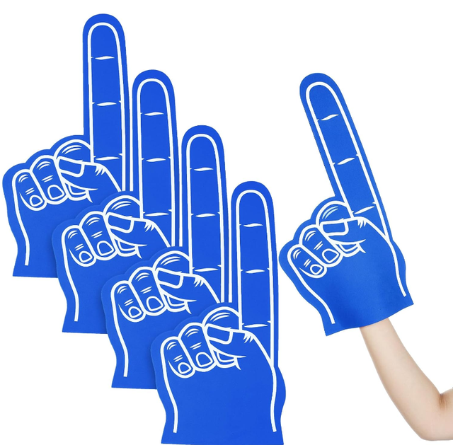 Custom Thick Big Foam Finger Cheering EVA Foam Finger Hand Cheering Gloves for Promotion Advertising Fans Party Cheerleading