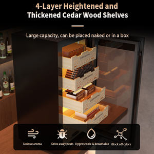 Gabinete para Cigarros Eléctrico con Control WIFI, Humedad y Temperatura Constantes, Silencioso, Integrado, de Madera de Cedro, con Compresor Profesional - Product Image 6