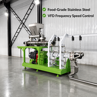Machine extrudeuse de nourriture pour animaux à double vis, ligne de production automatique et continue à haute efficacité pour aliments pour chiens, chats et poissons, pour usine