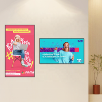 Papan iklan Tv baru 43 inci 500, layar dinding langit-langit tipis 2 + 32G 4K Android papan iklan Digital