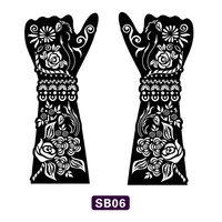 Pochoirs de tatouage au henné OEM, motifs de dentelle sexy pour le corps, tatouages temporaires au henné noir pour femmes, vente en gros, modèles SS1001RL-SS1012RL