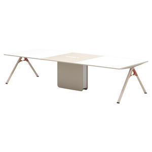 <span class=keywords><strong>Table</strong></span> de conférence moderne et simple pour 10 personnes avec boîte de câblage intégrée, combinaison de chaises pour petite salle de <span class=keywords><strong>réunion</strong></span>, idéale pour le bureau, la réception et les invités - Product Image 2