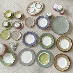 European Luxury 41pcs Exquisite Bone Porcelain <b>Dinner</b> <b>Set</b> - Product Image 1