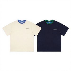 Men's 100% Cotton <b>Pocket</b> <b>T</b> <b>Shirt</b> Loose Fit O Neck Short Sleeve Printed Tee Spring Summer Casual Wear - Product Image 3