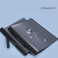 Carpeta de Almacenamiento de Documentos de Oficina con Varilla Giratoria de Apertura Lateral, Estándar Estadounidense A4, Transparente, Impresa con UV, de Polipropileno