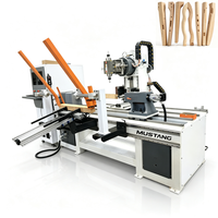 Tour à bois multifonction Mustang MT1202-5A avec gravure 3D, diamètre de rotation de 200 mm, longueur de pièce maximale de 1200 mm, 380 V