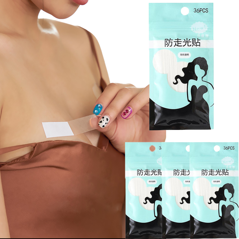 Waterproof Dress Cloth Tape Double-sided Secret Body Self Adhesive Breast Bra Strip Safe Transparent Clear Lingerie Tape