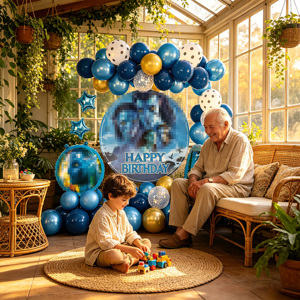 Kit Palloncini Buon Compleanno per Bambini, Accessori Decorativi per Sfondo Festa di Compleanno per Ragazzi e Ragazze, Primo Anno del Bambino - Product Image 3