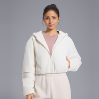 Vestes décontractées de haute qualité avec fermeture éclair et poche zippée, sweat-shirts à capuche pour femmes, doublure en polaire, imperméables
