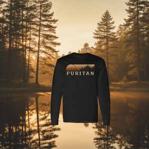 T-shirt a maniche lunghe Puritan Vintage Evergreen Sunset Retro - Product Image 3
