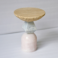Table basse personnalisée en marbre naturel scandinave, travertin, jade rose, onyx, meubles pour la maison, pour le salon