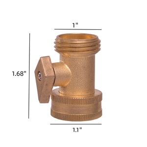 Venta directa de fábrica Heavy Duty 3/4 "Válvula de cierre de línea de agua de latón con 2 arandelas de goma adicionales - Product Image 2