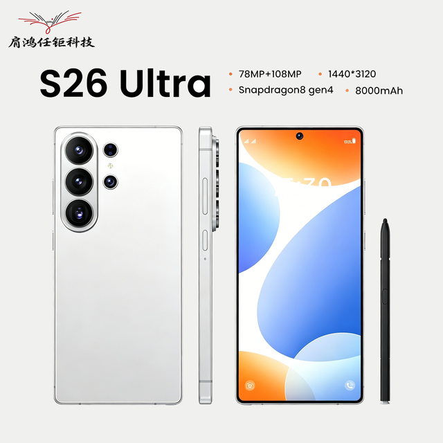 New Arrived Smartphone 5g 108MP Android 15 S26 Ultra 22G+2TB 7.3inch Global Version GSM LED Built-in Pen  Celulares Large Screen