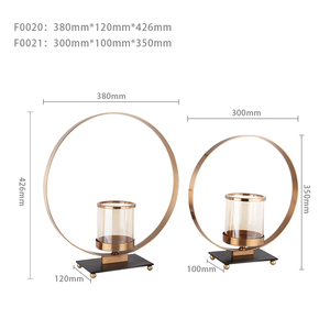 Trang trí vòng kim loại hoa đám cưới bình với người giữ ngọn nến thủy tinh cho bảng centerpieces trang trí đám cưới - Product Image 5