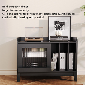 <span class=keywords><strong>Meuble</strong></span> <span class=keywords><strong>de</strong></span> <span class=keywords><strong>rangement</strong></span> vintage en bois pour tourne-disque, armoire <span class=keywords><strong>de</strong></span> <span class=keywords><strong>rangement</strong></span> pour disques vinyles, organisateur décoratif multifonctionnel pour salon - Product Image 2