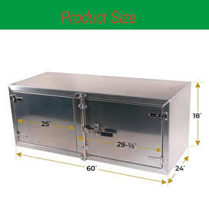 Caja de Herramientas para Camioneta, Caja de Herramientas de Aluminio Resistente para Remolque, 60" X 24" X 24", Gabinete para Herramientas - Product Image 2