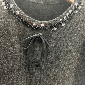 Nuovo maglione da donna Casual lavorato a <span class=keywords><strong>maglia</strong></span> con <span class=keywords><strong>paillettes</strong></span> nero - Product Image 5