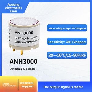Capteur de concentration de gaz ammoniacal <span class=keywords><strong>ASAIR</strong></span> Aosong NH3, capteur de gaz électrochimique à trois électrodes ANH3000, plage de mesure 0-100 ppm - Product Image 2