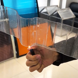 Trọng lượng nhẹ thoáng khí 1mm PC sóng <span class=keywords><strong>Polycarbonate</strong></span> rõ ràng tấm lợp - Product Image 4