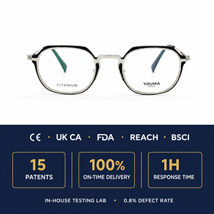 <span class=keywords><strong>YOUMA</strong></span> YM2010 Unisex Lesebrille Luxuriöses Marmormuster Vollrand-Brille Anti-Blaulicht Leichtgewichtig Tragbar für den Außenbereich OEM - Product Image 4
