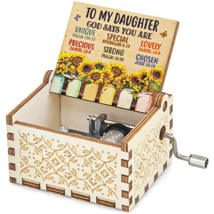 Nuovo produttore di 47 stili sei il mio sole carosello musicale fatto a mano manovella in legno Vintage music box ornamenti giocattolo personalizzati - Product Image 4
