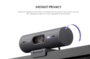 Cámara Web Logitech Brio 500 1080p con RightLight 4, Encuadre Automático, Modo de Presentación y Micrófono con Reducción de Ruido <span class=keywords><strong>para</strong></span> Trabajo Híbrido - Product Image 5