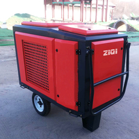 Mini compresseur d'air portable à moteur thermique haute pression, alimenté à l'essence, sur roues, pour la plongée, à vendre