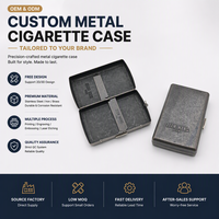 Étui à cigarettes en métal vintage sur mesure OEM, style antique, avec logo gravé en relief, durable, résistant à la corrosion, directement de l'usine