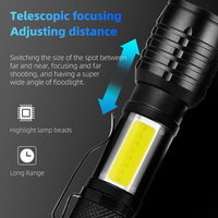 Lampe torche LED XPE portable promotionnelle, mini lampe de poche en aluminium, batterie au lithium USB rechargeable, lampe de poche LED de camping