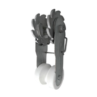 Professionele geïsoleerde draadspanner voor hekwerk met slagvaste kunststof en aluminium spoel, geschikt voor draad tot 4 mm.