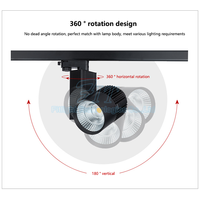 Nouveau design 2023, éclairage sur rail LED magnétique encastré en aluminium 40W pour usage hôtelier