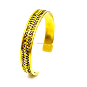 2025 turquie Bronze laiton 20mm Style coréen noël à la main or bijoux bracelets dernières conceptions Bracelet dubaï bracelets manchette - Product Image 6