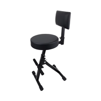 Chaise de DJ en acier réglable avec siège rembourré et dossier, sac pour guitare, batterie, piano, autres instruments de percussion, fabricant direct
