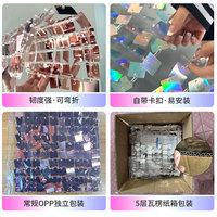 Panel Dinding Payet Berkilau 30x30cm PC+PET Dekorasi Latar Belakang Foto Pesta Ulang Tahun