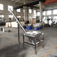 Mesin pemberi makan Auger tepung beras Grist Tubular Screw Conveyor dengan Hopper