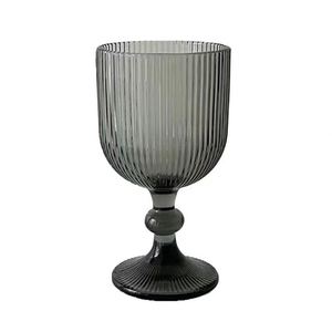 Vaso de cristal retro con diseño de grano vertical para mesa de comedor, tazón de helado, restaurante, zumo, decoración de bodas y vino - Product Image 1