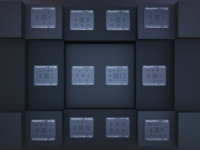 QianLi 3D CPU Black Stencil dengan Desain Lubang Persegi untuk Reballing BGA Android dan untuk MSM 32bit ARM