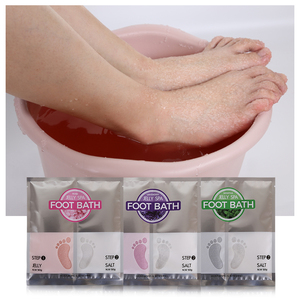 Mascarilla en Polvo para Pies con Rosa, Aloe Vera, Sal del Mar Muerto, Ácido Hialurónico y Vitamina C, Vegana, Exfoliante, Hidratante, Venta al Por Mayor - Product Image 2