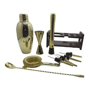 Ensemble de shaker à cocktail professionnel en acier inoxydable 304 de 10 pièces outils de barre de sortie d'usine pour les fêtes à la maison <span class=keywords><strong>tenue</strong></span> de barre de mesure - Product Image 5