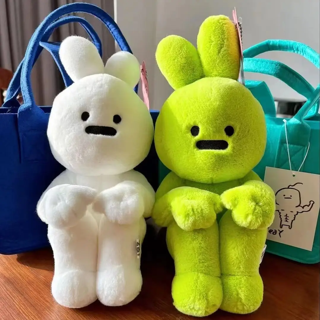 Cartoon Artist Rabbit Doll Green Plush Toy Creative Gift Plush Toy Sleeping Pillow Doll Girl Birthday Valentine's Day Gift Doll