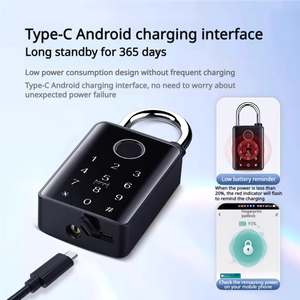 New LR sp800 không thấm nước IP65 tuya App thông minh khóa hợp kim kẽm vuông điện tử an ninh ổ khóa nhận dạng vân tay ổ khóa - Product Image 4